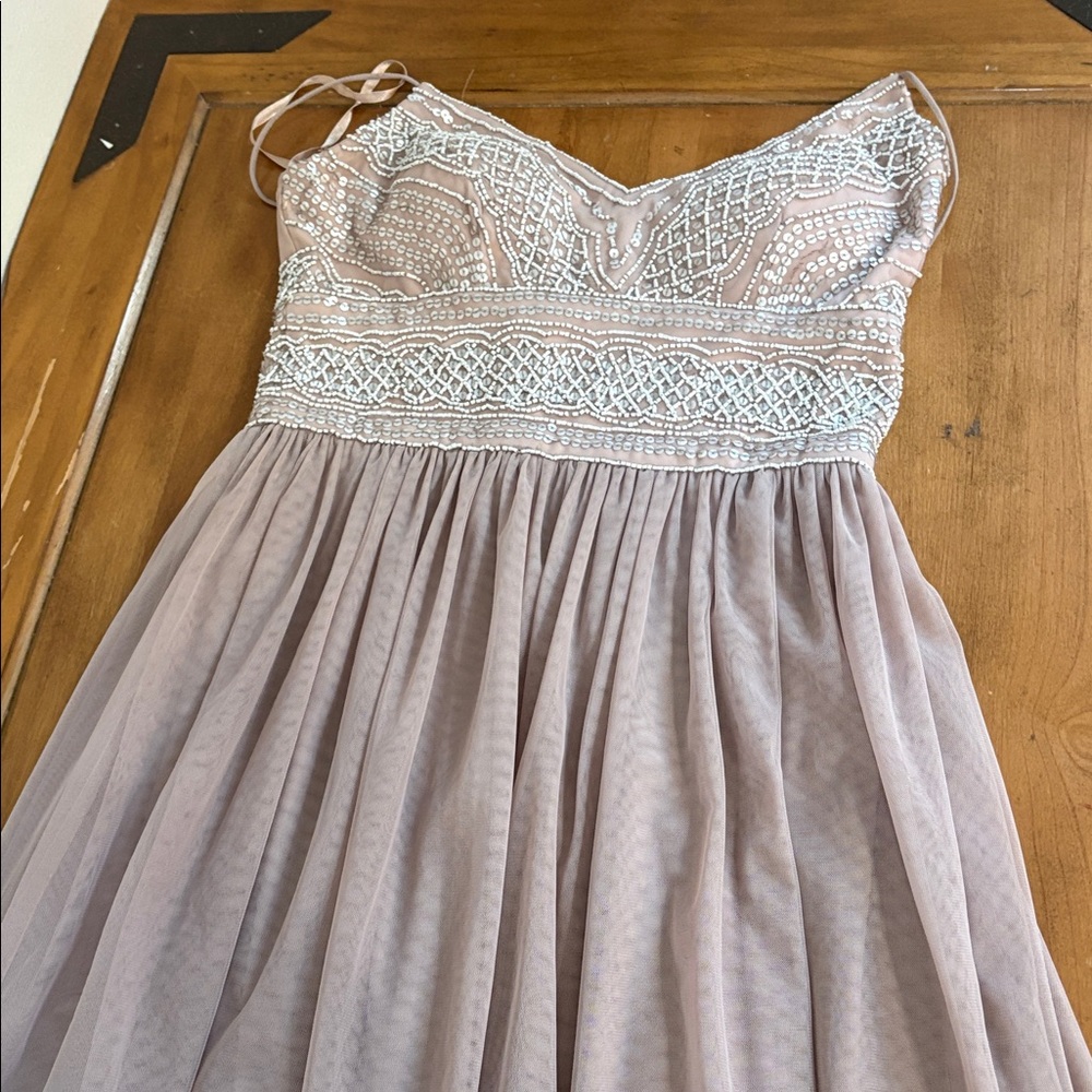 Adrianna Papell Mauve Maxi Dress Size 2 - Picture 11 of 14